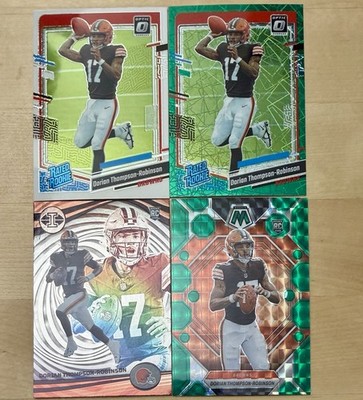 Dorian Thompson-Robinson 4 Card Rookie Lot Optic Rated Rookie Green Velocity