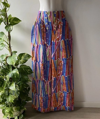 STELLA JEAN Matching Set Trousers And Top Vibrant Print Size 40 Italy 8/10 UK - Picture 15 of 24