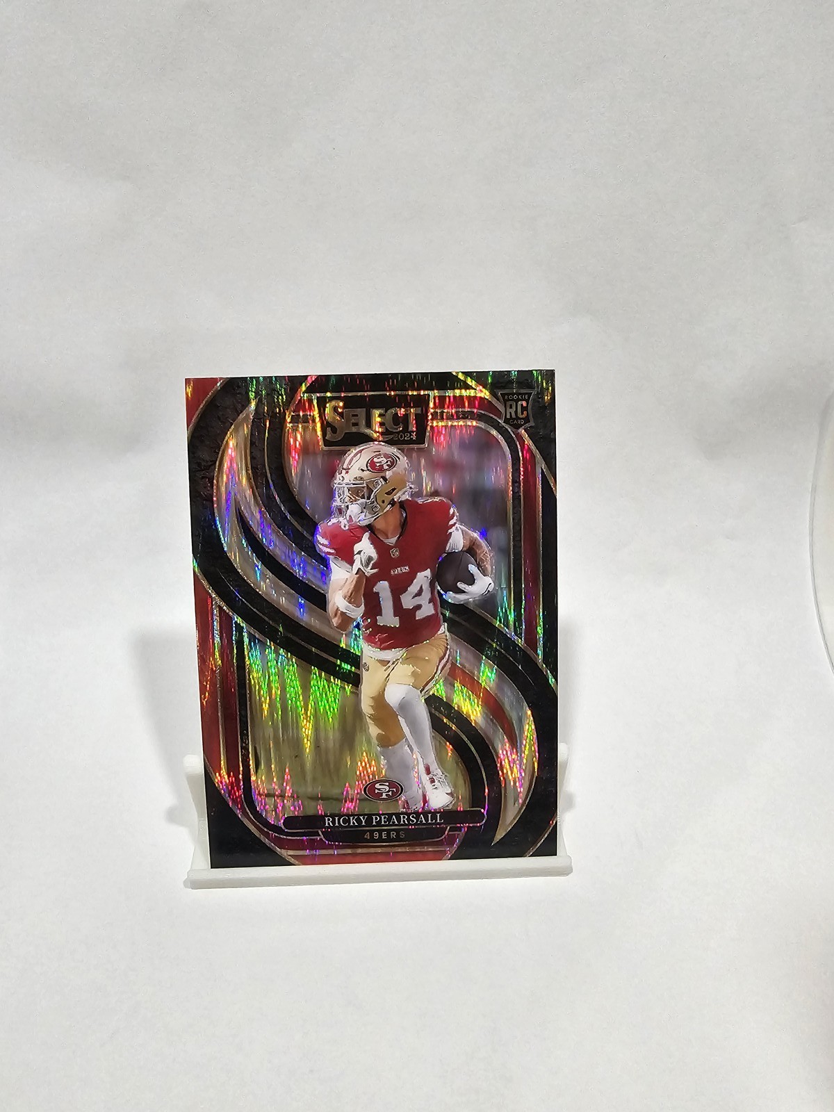 2024 Panini Select #173 Ricky Pearsall Black & Red Prizm Shock