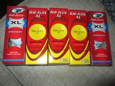 9 Yellow Top Flite XL Pure Distance Golf Balls  6 Straight White