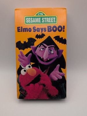Sesame Street Elmo Says Boo! VHS 1997 Sony Wonder Halloween The