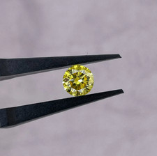 Natural Yellow Color Round 5 Ct VVS1 Clarity loose lab grown diamond Certified