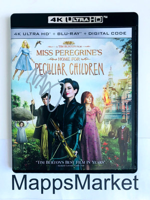SIGNED Miss Peregrine's Home for Peculiar Children RANSOM RIGGS Ultra HD Blu-Ray