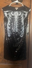 Rodarte x Target Women’s Black Sequin Ribcage Skeleton Dress XS, New with Tags 