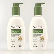 Aveeno Daily Moisturising Body Lotion 2x 300ml Soothing Oats For Sensitive Skin