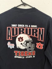 2007 Chick-fil-A Bowl Shirt L Shirt Navy  Auburn Tigers Clemson Tigers Y2K