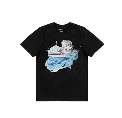 Jordan Flight Large Essentials AJ1 Short-Sleeve T-Shirt IB3355-010 Black NWT