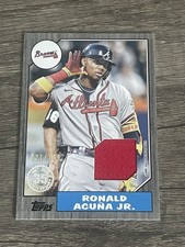 2022 Topps 1987 Ronald Acuna Jr. Red Jersey Relic /199 #87R-RA Atlanta Braves