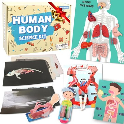 Human Body Activities & Experiments Science Kit for 10.2 inches, Black 
