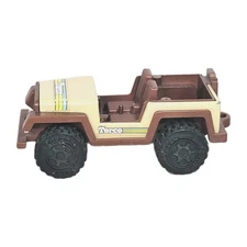 Vintage Brown White Torco Jeep Toy