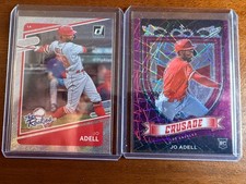 Lot of (2) Jo Adell 2021 RCs: Crusade 3 Purple Velocity & Donruss TR2 Rapture