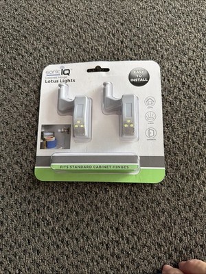Set Of 2 Sonic IQ Cabinet Hinge Lotus Lights New In Package Unopened