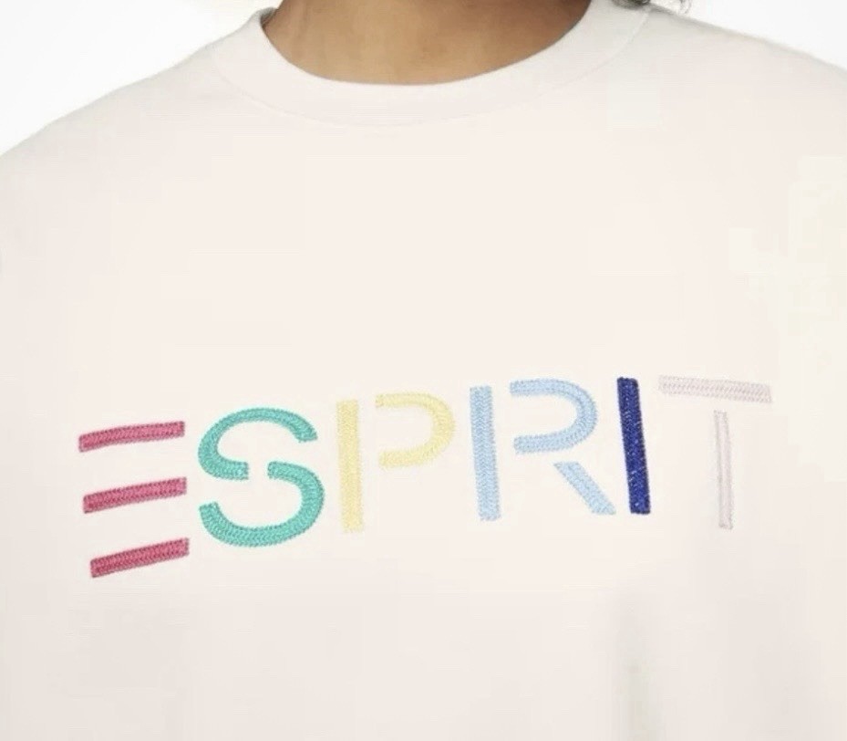 Esprit Retro Sweatshirt NWT IVORY/multi. Size Large