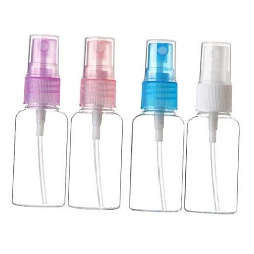 4PCS 50ml 1.7oz Portable Refillable Plastic Spray Bottles Empty Makeup Clear