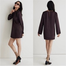 madewell shift mini dress chocolate raisin no108 women size x-small
