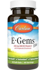 NWT Carlson E-Gems  Elite 400 IU 268 mg 