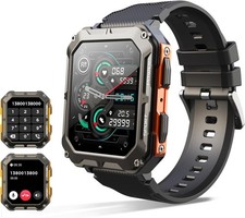 Military Smart Watch for Men Call Receive/Dial Rugged Tactical Fitness Tracker