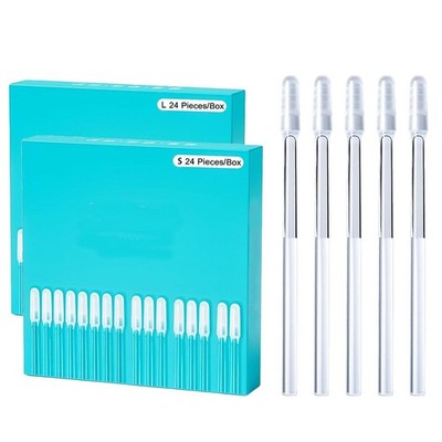 24x Silicone Adhesive Ear Cleaner Sticks Reusable Earpick Wax Remover S/L