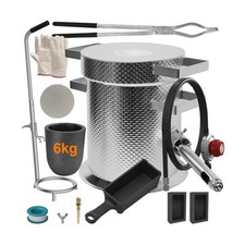 MMasters 6KG Stainless Steel Propane Melting Furnace Kit, 6kg Silicon Carbide...