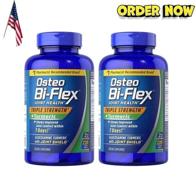 Osteo Bi Flex Triple Strength Joint Health with Turmeric 220 Count 2 Pack