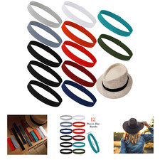 Stretchable Cowboy Hat Band Ribbon Set 12 Pieces for Women Men Straw Accessories