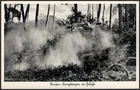 German Wehrmacht tank attack in combat - Postcard WWII -#N51