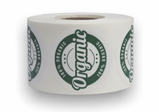 100 ORGANIC Labels 1.5" Food Packaging Stickers Peel Stick 2 RLS 500 EA