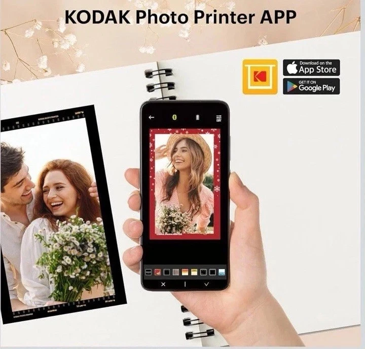 KODAK Dock Plus 4PASS Instant Photo Printer 4x6 + 80 Sheets Bluetooth & Docking - Image 3 of 4