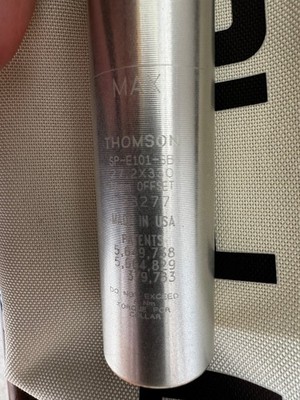 Thomson Elite setback seatpost, 27.2 x 330 silver - new