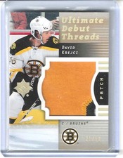 2007/08 UPPER DECK ULTIMATE DAVID KREJCI ROOKIE  DEBUT THREADS PATCH #21/50