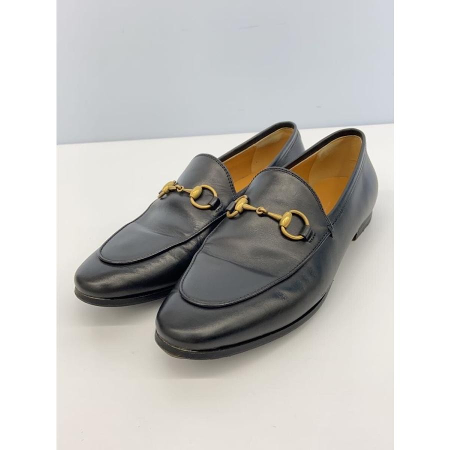 GUCCI Gold Hardware Leather Loafers Dress Shoes Size:35/JP:22 Black 141139K Auth