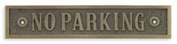 Eine Gusseisernes „Parkverbot“-Schild Replikat Retro Design Dekoration