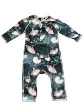 Molo Ballerina Moonlight One Piece Pajama Romper Long Sleeve Stretch Baby 6-9