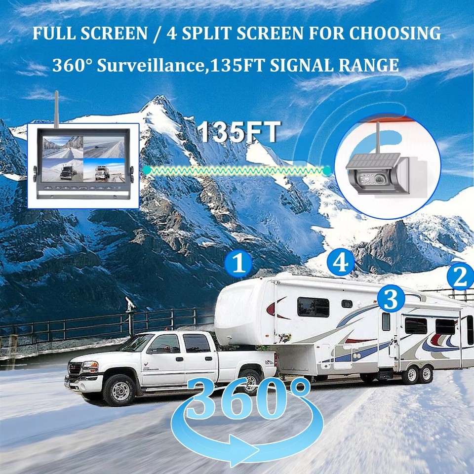 1080P Magnetic Solar Wireless Backup Camera 10