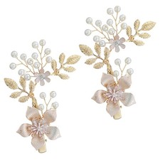 2 Pcs Hair Accessories for Women Bridal Floral Headpiece Flower with