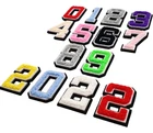Custom Order: 3D Chenille Patch Numbers, Multi Coloured - 57