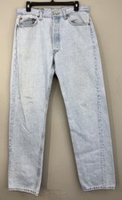 Vtg Levi's 501 Jeans Men's Fits 32x30.5 Light Wash Made In USA tagged 34x32 