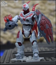HALO MEGA CONSTRUX BLOKS ARDENT SILVER RED HUNTER FIGURE HHC42 SCORPION CLASH v2