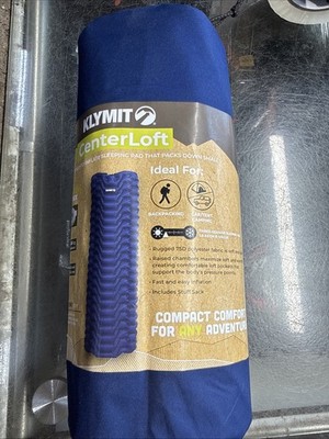 New Klymit Static V Sleeping Pad Camping Hiking Backpacking Lightweight Blue