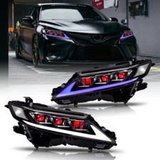 Red Devil Eye Full Led Headlights For Toyota Camry 8th Gen 2018-2024 Front Lamps