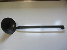 Antique Gray Graniteware Dipper / Ladle 13-3/8" LONG