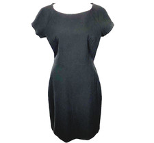 J CREW Women Sheath Dress Sz 6 Black A Line Cap Sleeve Career Work Casual 71-5