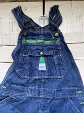 Liberty Overalls Mens 36X32 Blue Denim Cotton Carpenter Utility Work Bibs Farmer