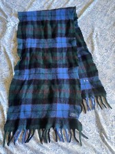 Polo Ralph Lauren Plaid Green Wool Logo Scarf Made In Italy 64  