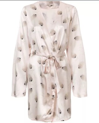 Powder Puff Robe Morgan Lane Langley 100% Silk Robe In Powder Puff Anthropologie Sz M ...