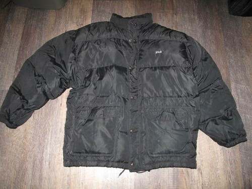 Rare PUFFER Schott NYC Blk Mens Size L 