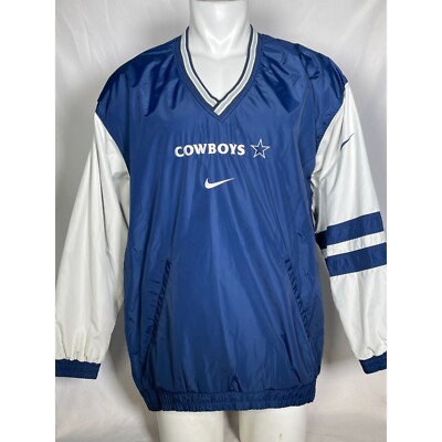 VTG Dallas Cowboys NIKE Reversible Pullover Windbreaker Pro Line Jacket Men's XL