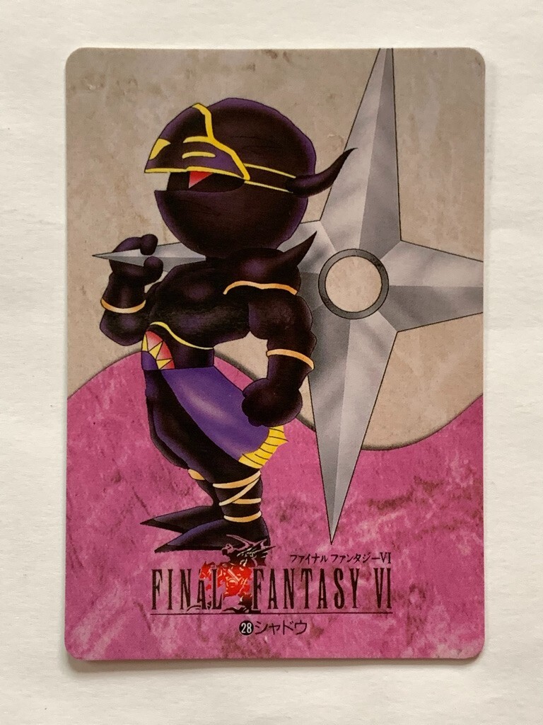 Shadow FINAL FANTASY VI FF6 SQUARE japanese 1994 card Bandai No.28