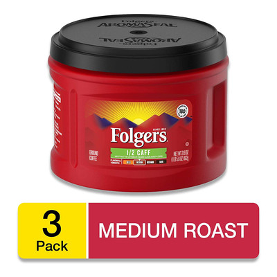 Folgers 1/2 Caff Half Caffeinated Medium Roast Ground ...