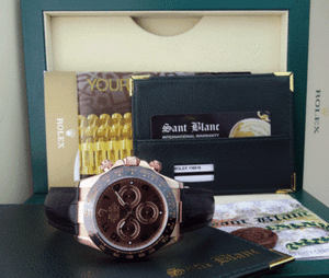 ROLEX-18kt-Rose-Gold-Daytona-Chocolate-Arabic-Dial-Box-amp-Card-116515-SANT-BLANC